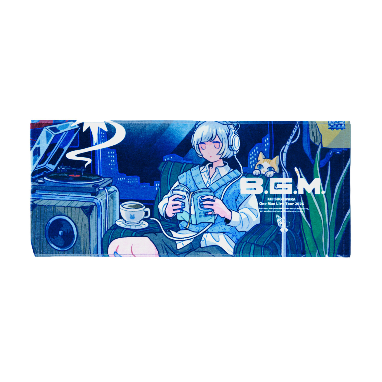 “B.G.M.” Tour Face Towel